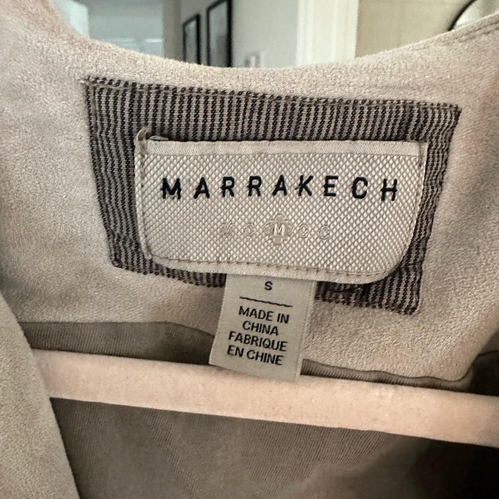 Marrakech Beige Suede Utility Jacket From Anthrop… - image 3
